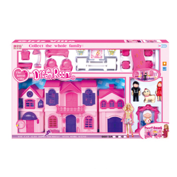 Plastik Villa Pretend Spiel Schloss Spiel Set für Mädchen (H9621013)